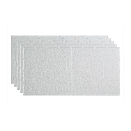 Acoustic Ceiling Products Fasade Border Fill - 48-3/8" x 24-3/8" PVC Glue Up Tile in Gloss White - PG5600